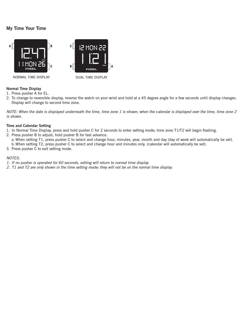 Fossil DIGITAL MY TIME YOUR TIME User manual