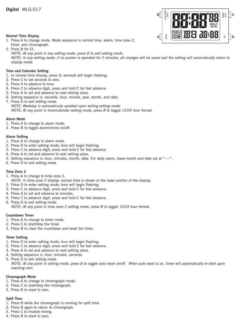 Fossil DIGITAL MLG-017 User manual Fossil DIGITAL MLG-017 User manual