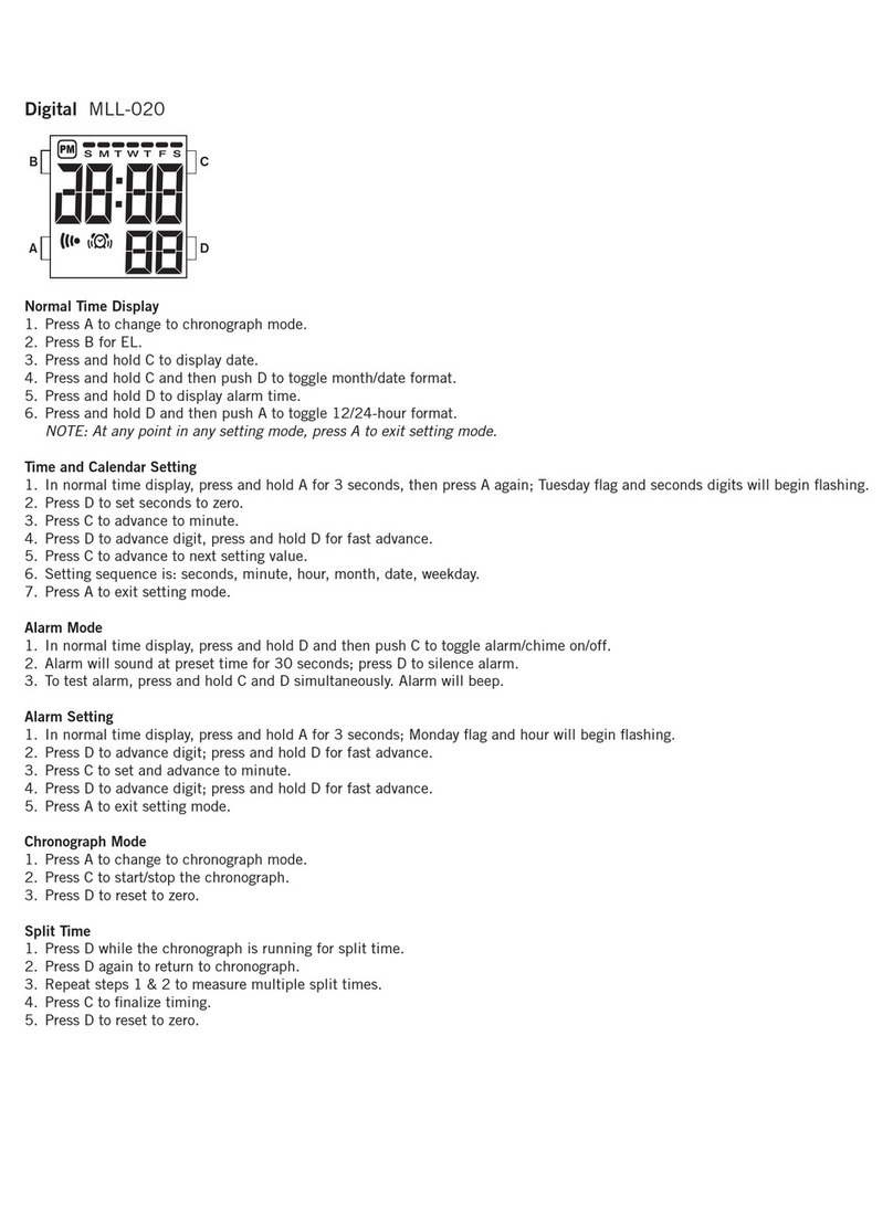 Fossil DIGITAL MLL-020 User manual