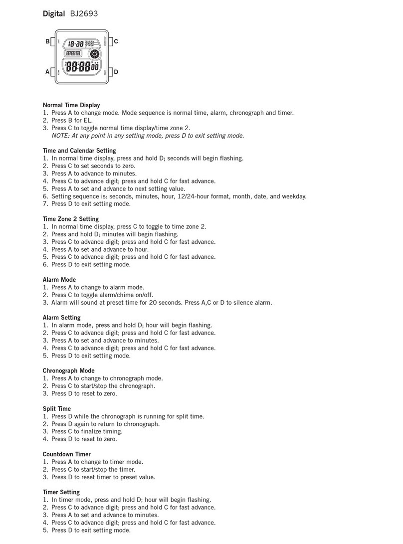 Fossil DIGITAL BJ2693 User manual