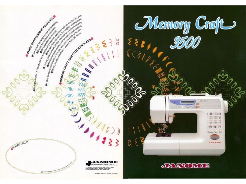 Janome Memory Craft 3500 User manual