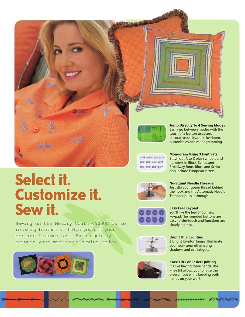 Janome memory craft 4900 brochure