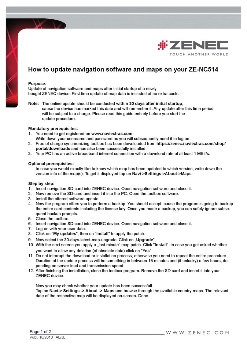 ZENEC ZE-NC514 Software update