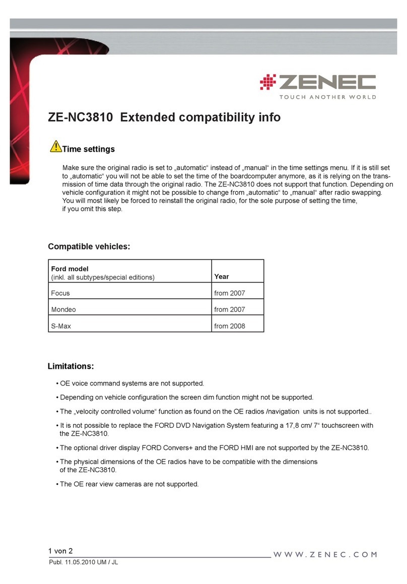 ZENEC ZE-NC3810 User manual