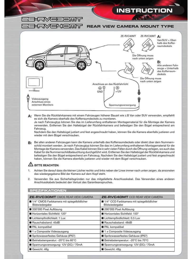 ZENEC ZE-RVC30MT Instruction