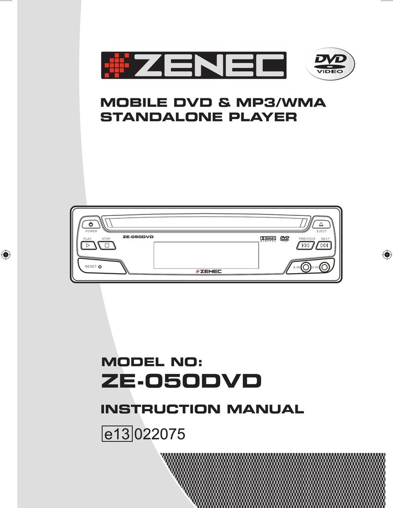 ZENEC ZE-050DVD instruction manual