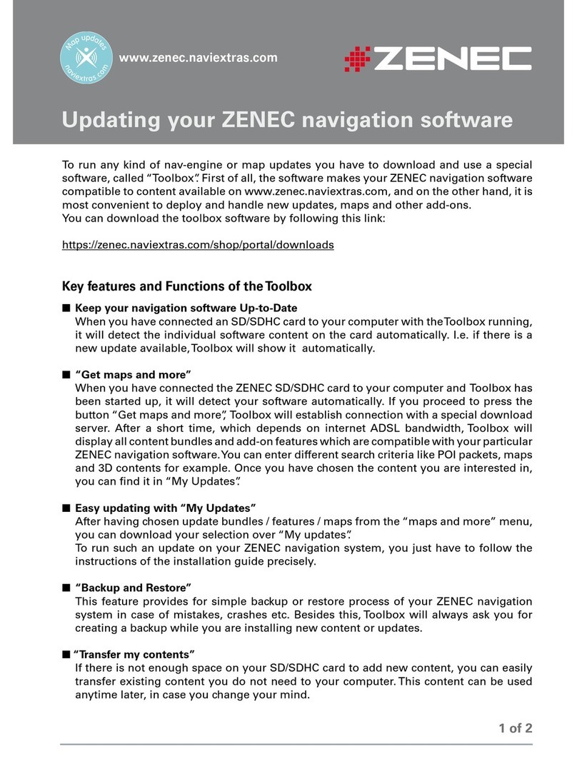 ZENEC Navigation Software manual ZENEC Navigation Software manual