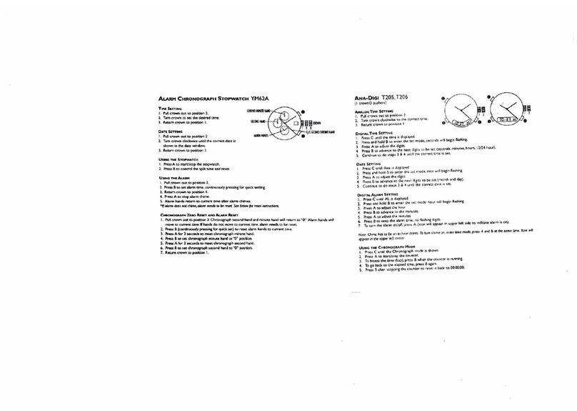 Fossil T205 User manual