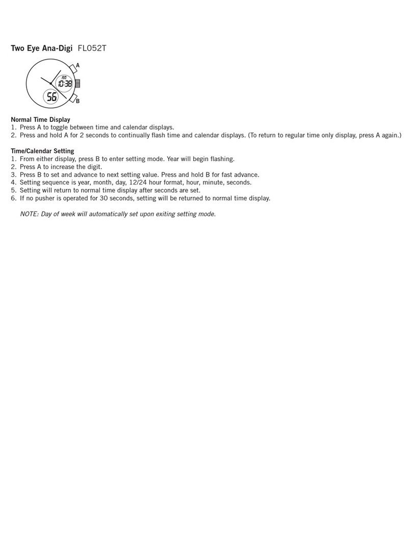 Fossil TWO EYE ANA DIGI FL052T User manual Fossil TWO EYE ANA DIGI FL052T User manual