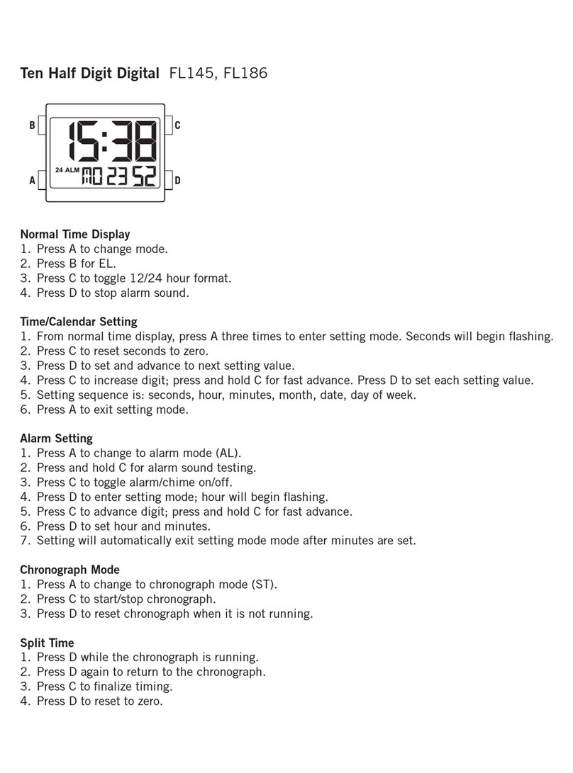 Fossil TEN HALF DIGIT DIGITAL FL145 User manual Fossil TEN HALF DIGIT DIGITAL FL145 User manual