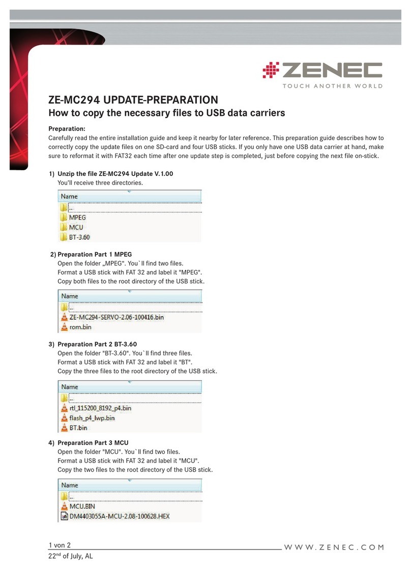 ZENEC ZE-MC294 Update instructions