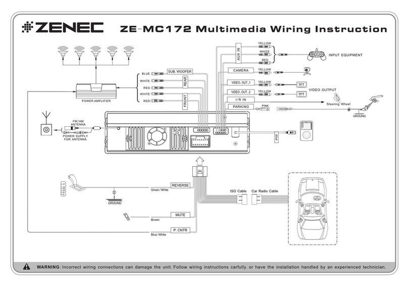 ZENEC ZE-MC172 Wiring instruction