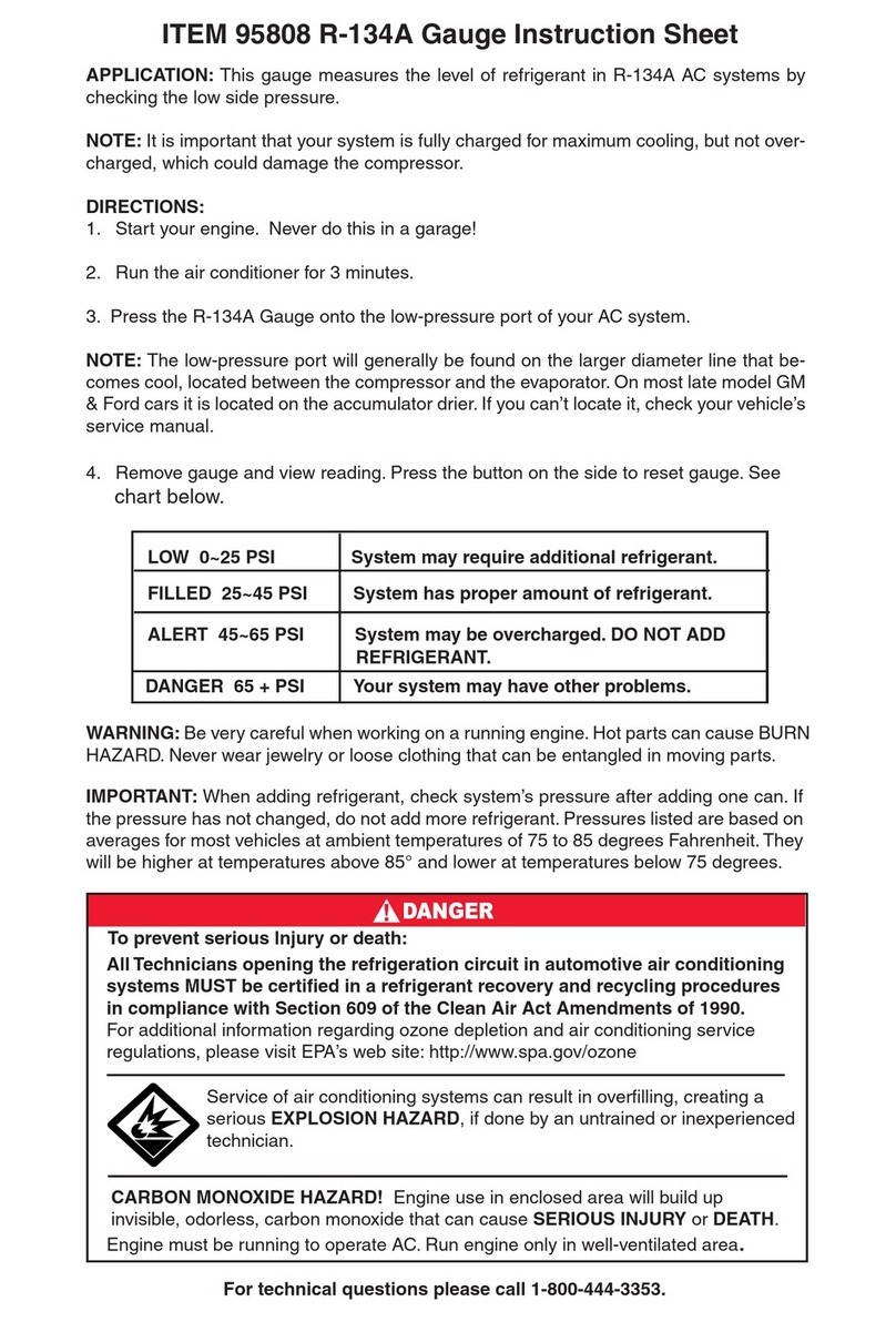 Harbor Freight Tools 95808 instruction sheet