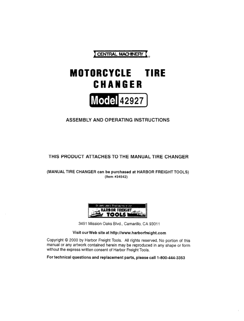 Central Machinery 42927 Operating instructions