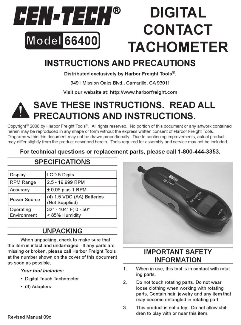 Centech 66400 Instructions and precautions