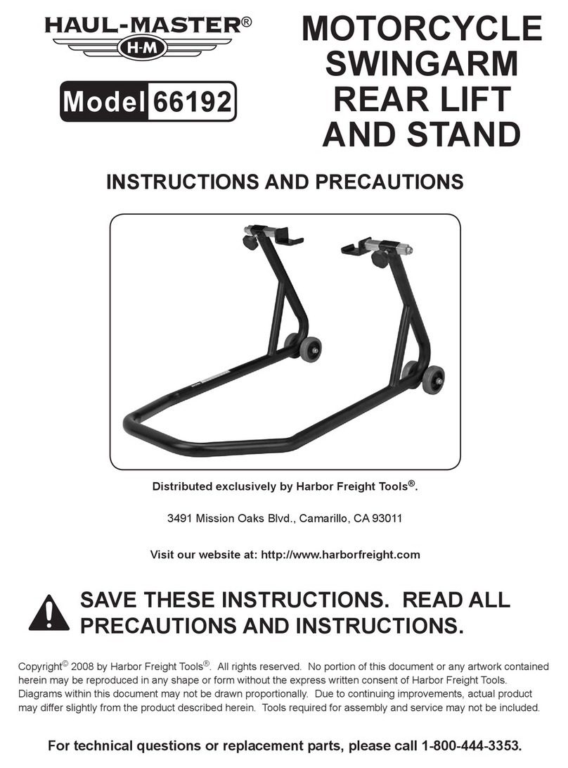 HAUL MASTER 66192 Instructions and precautions