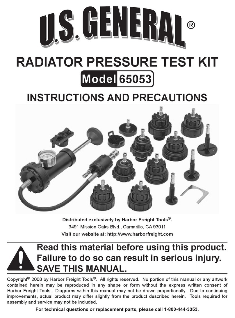U.S. General 65053 Instructions and precautions