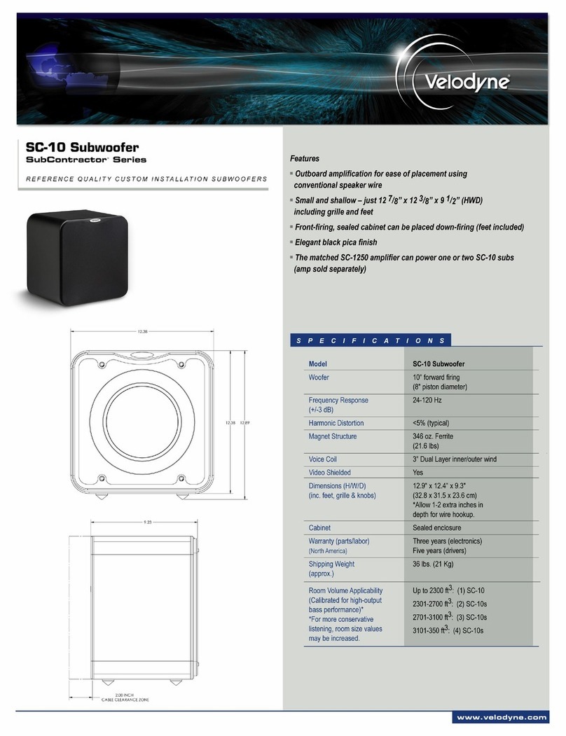 Velodyne SubContractor SC-10 datasheet