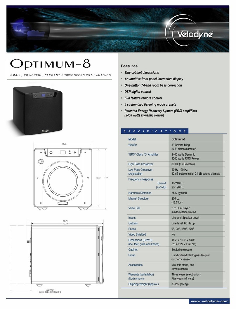 Velodyne OPTIMUM-8 - DATASHEET 2 datasheet
