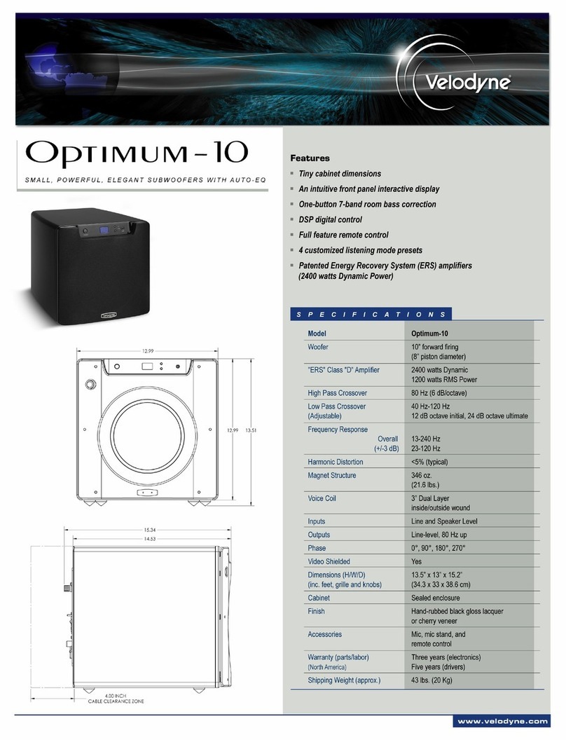Velodyne OPTIMUM-10 - DATASHEET 2 datasheet