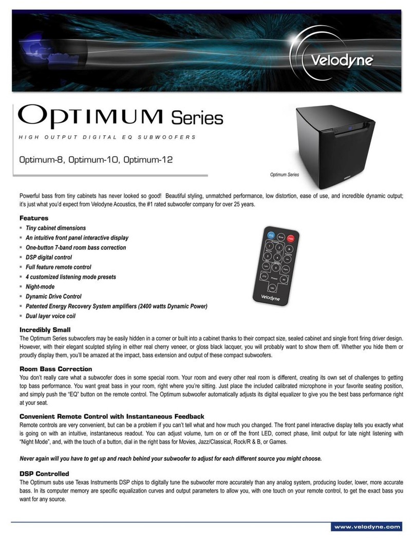 Velodyne OPTIMUM-8 - DATASHEET 2 datasheet