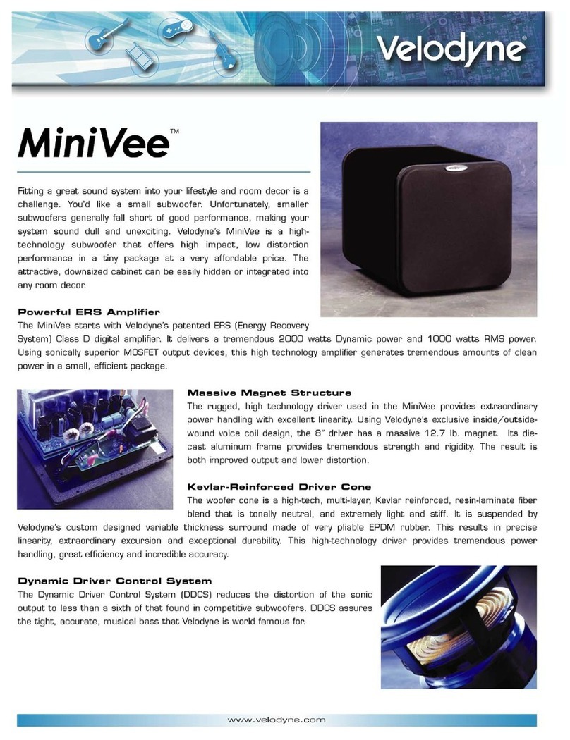 Velodyne MiniVee User manual