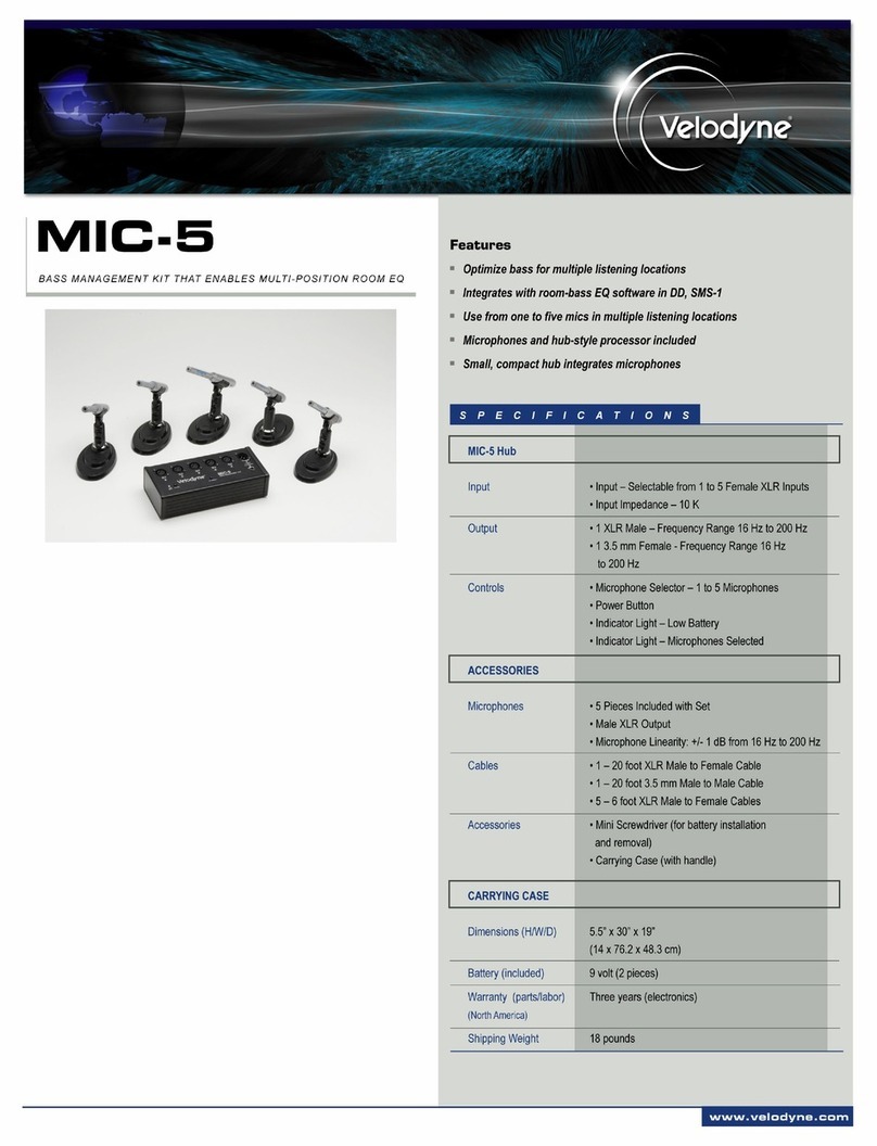 Velodyne MIC-5 Specifications