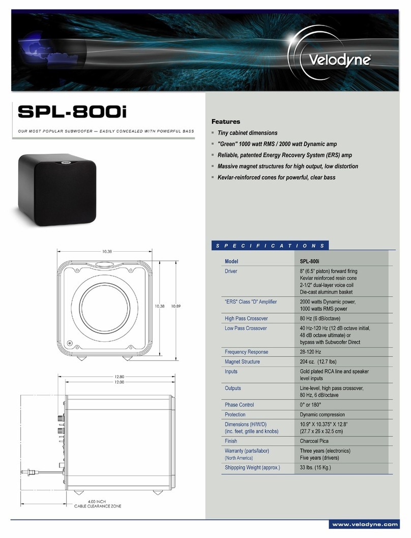 Velodyne SPL-800i datasheet