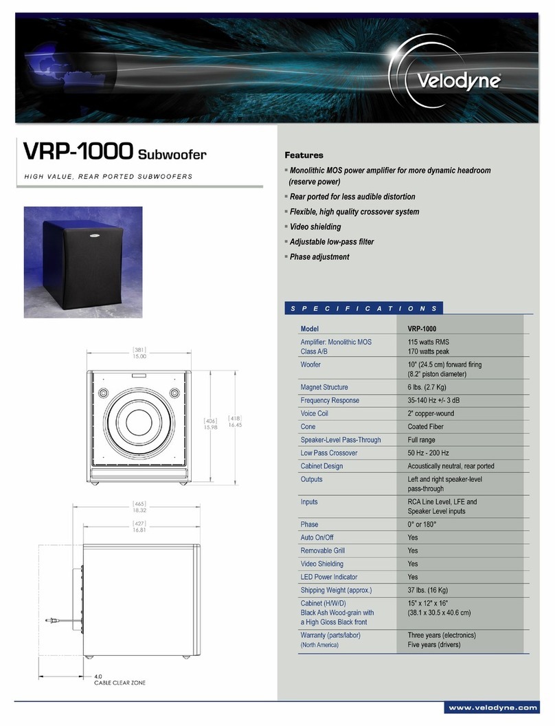 Velodyne VRP-1000 Specifications