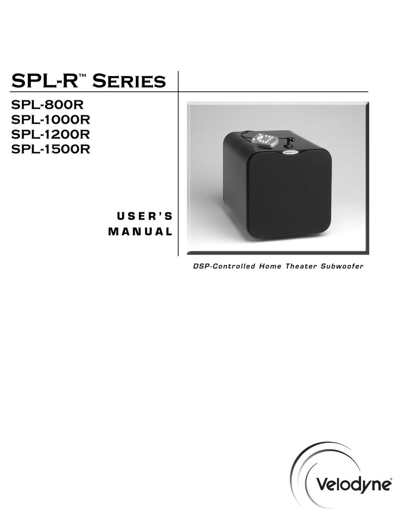 Velodyne SPL-1000R manual