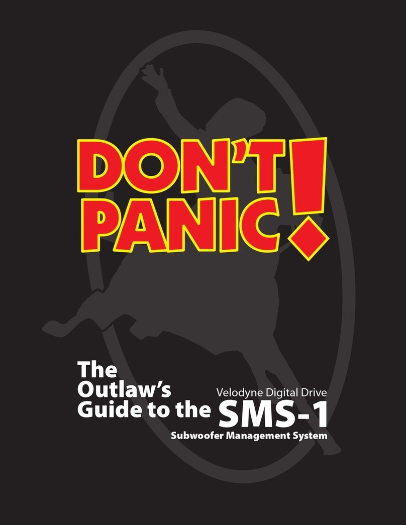 Velodyne SMS-1 - OUTLAW GUIDE manual