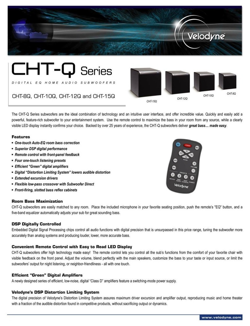 Velodyne CHT-Q User manual