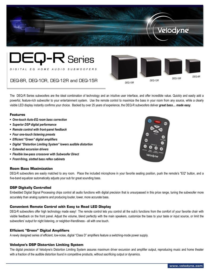 Velodyne DEQ-15R User manual