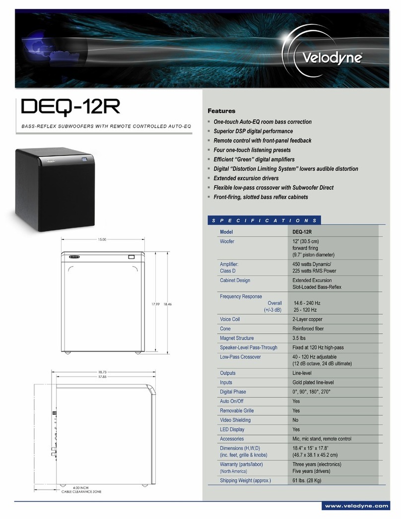 Velodyne DEQ-12R User manual
