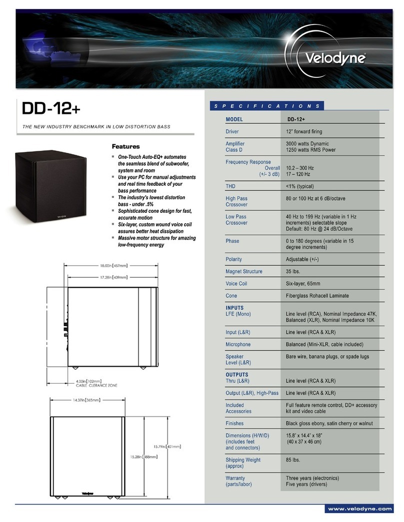 Velodyne DIGITAL DRIVEPLUS DD-12+ datasheet