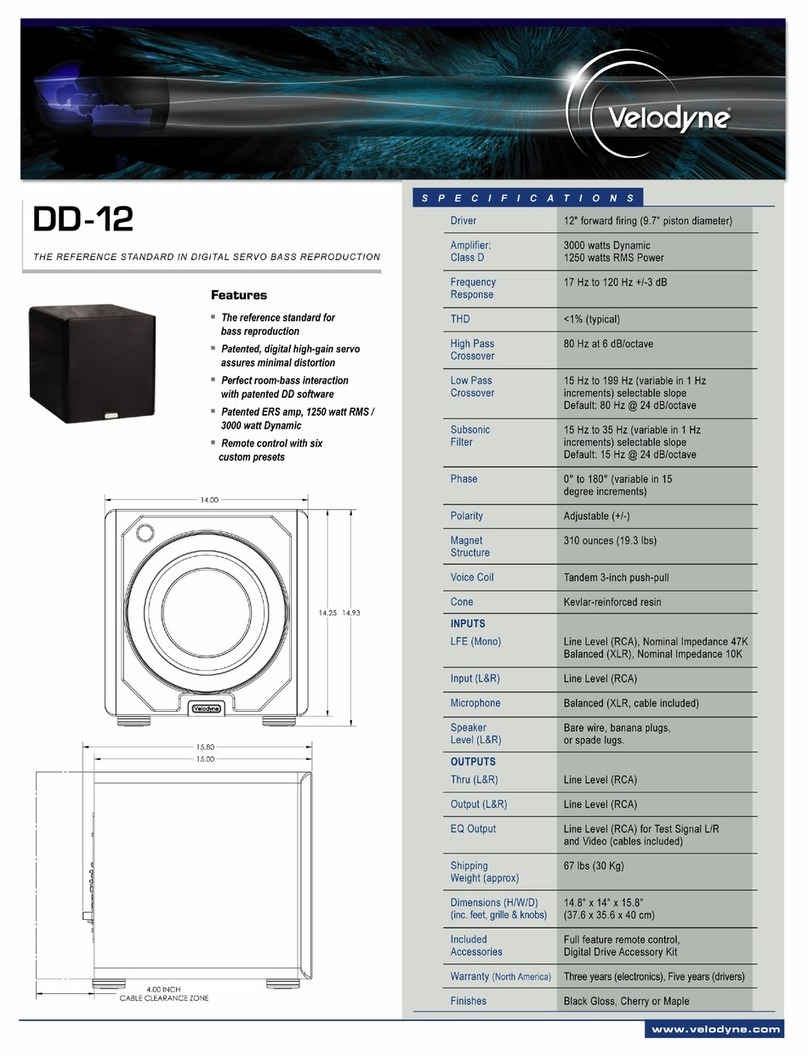 Velodyne DIGITAL DRIVEPLUS DD-12+ datasheet