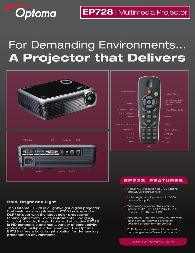 Optoma Optoma EP728 User manual Optoma Optoma EP728 User manual
