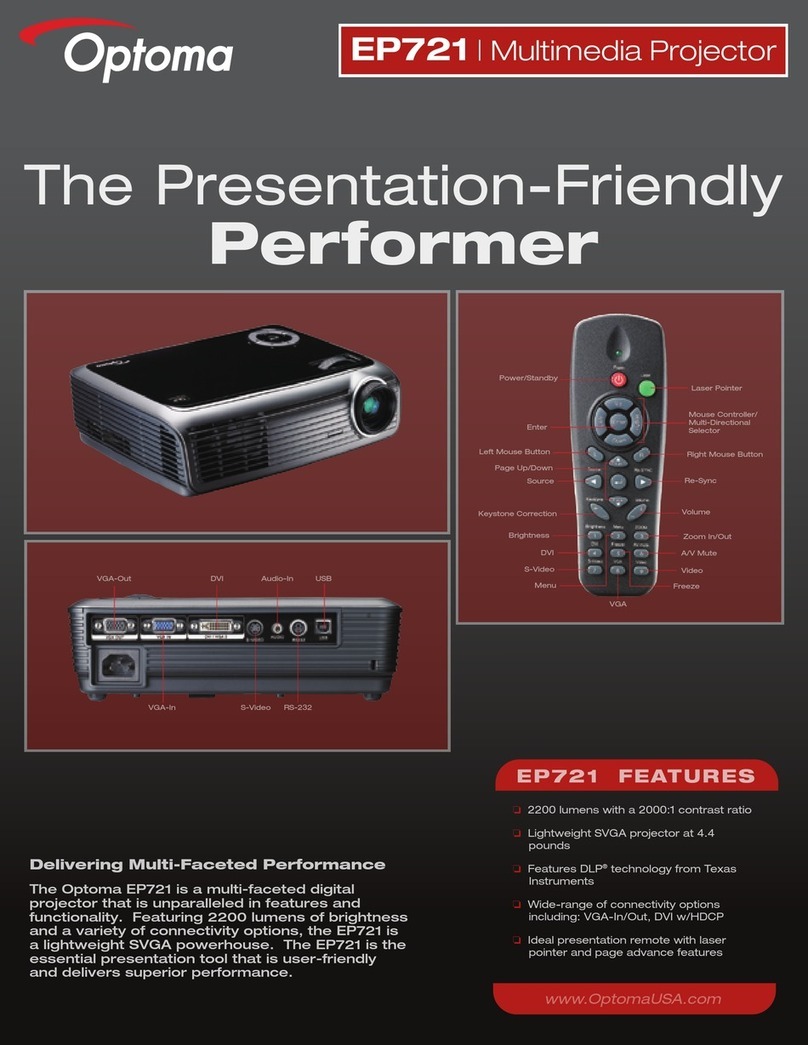 Optoma Optoma EP721 Brochure & specs