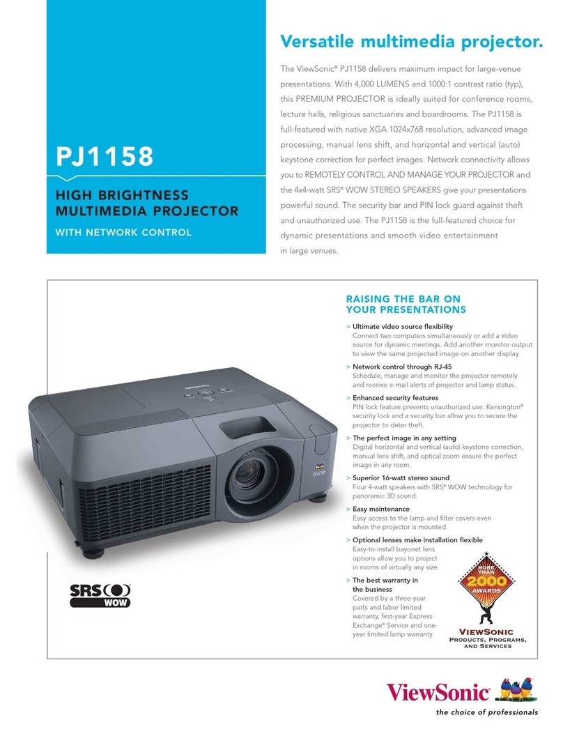 ViewSonic PJ1158 - XGA LCD Projector User manual