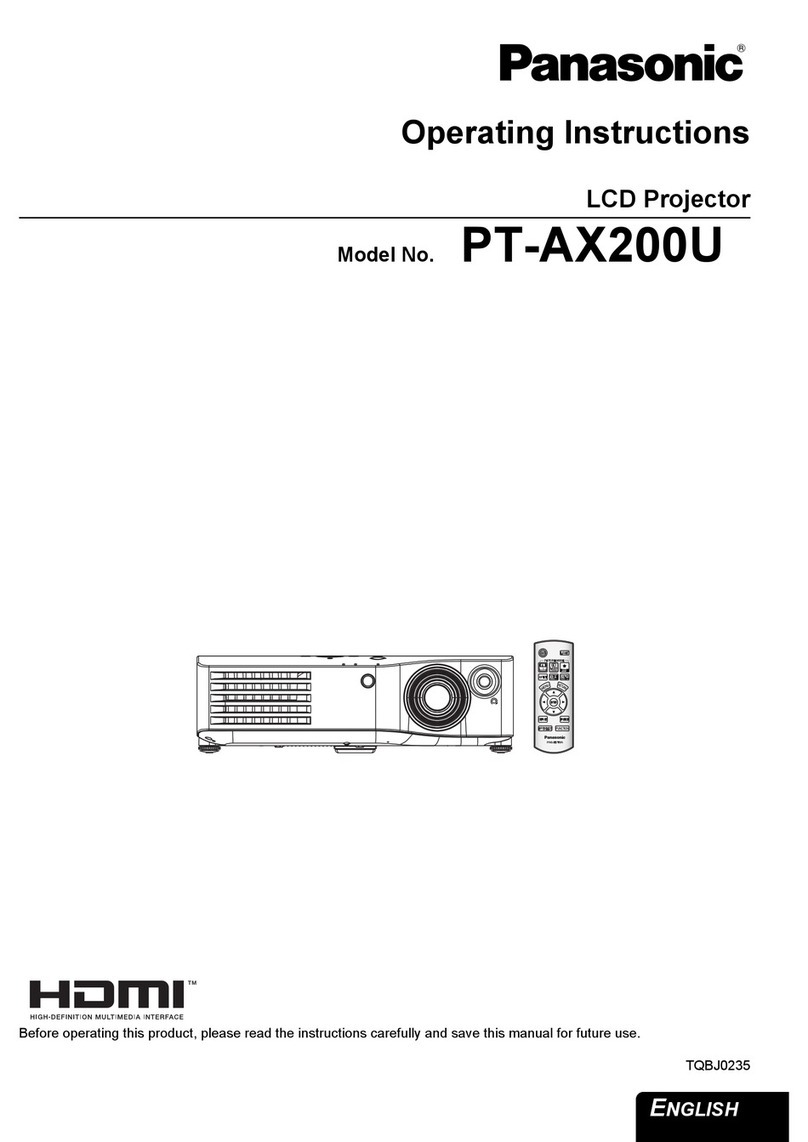 Panasonic AX200U - LCD Projector - HD 720p operating instructions