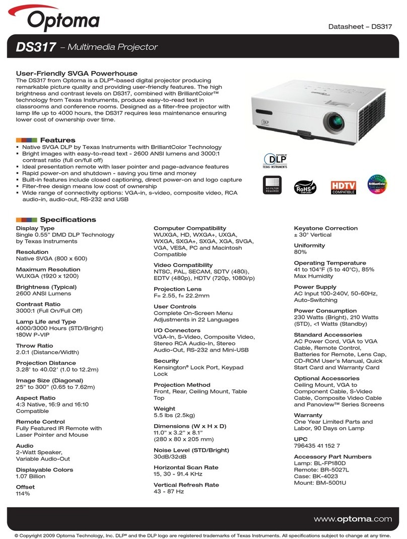Optoma DS317 User manual
