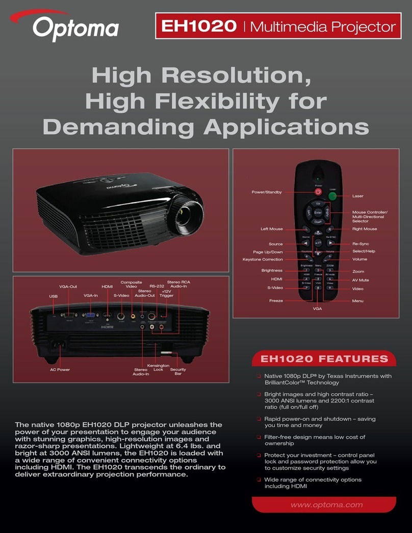 Optoma EH1020 Specifications