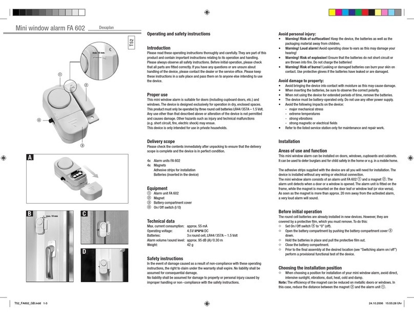 DEXAPLAN FA 602 - 10-2006 Operating and safety instructions
