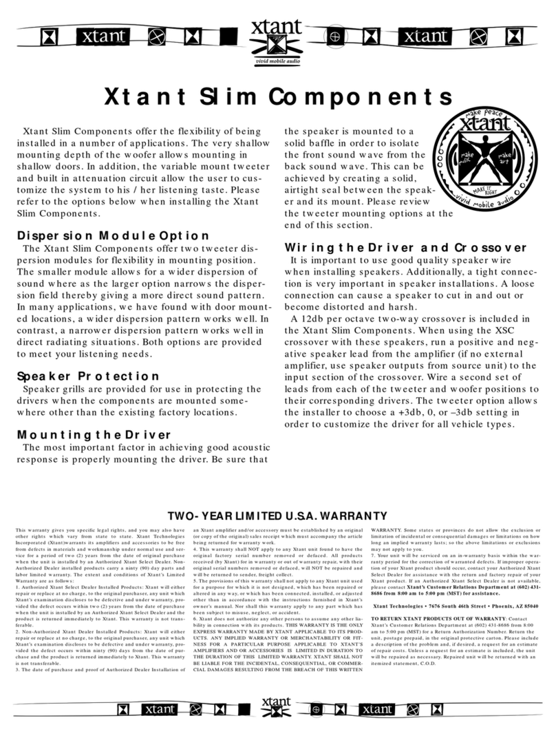 Xtant XSC manual