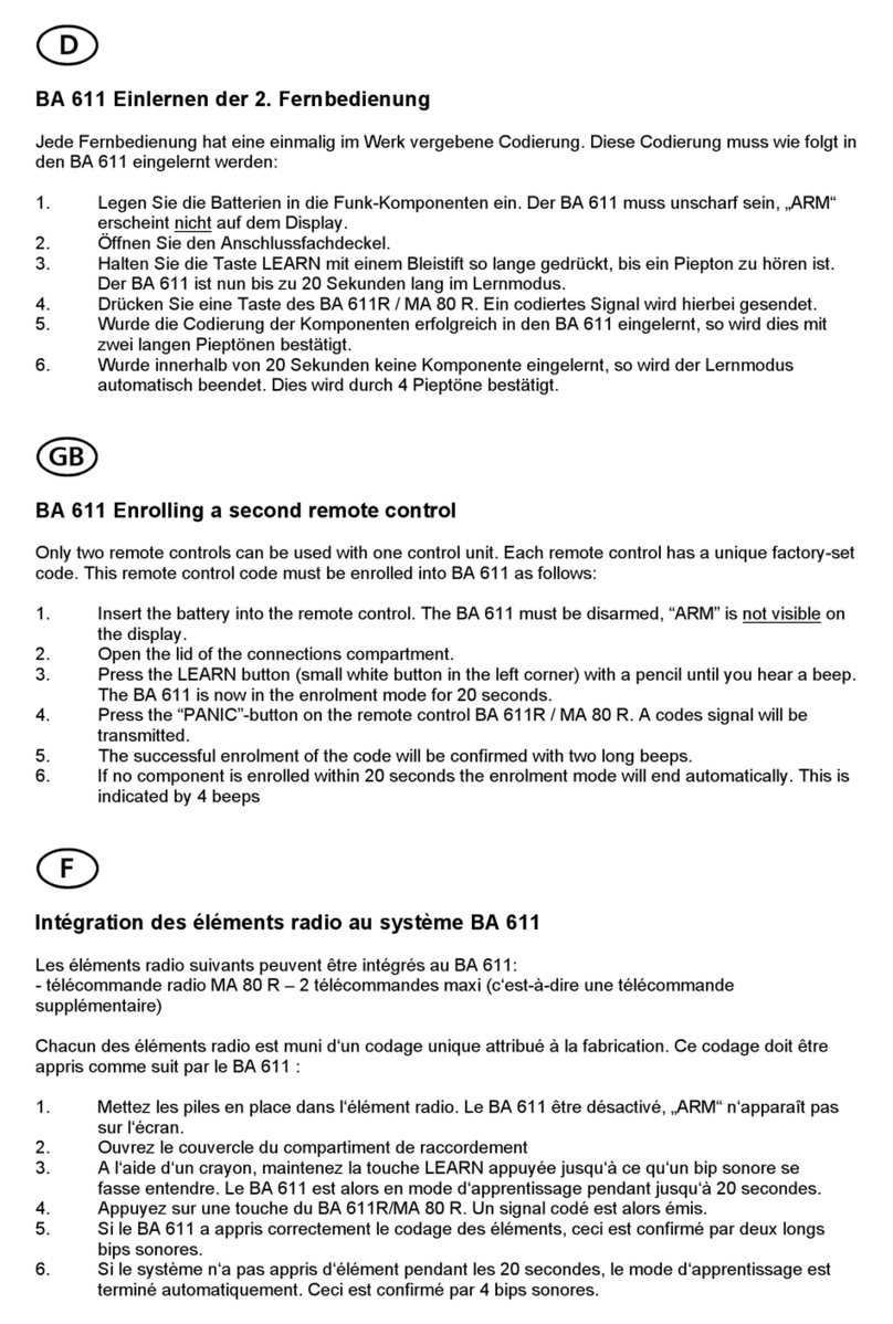 DEXAPLAN BA 611 User manual