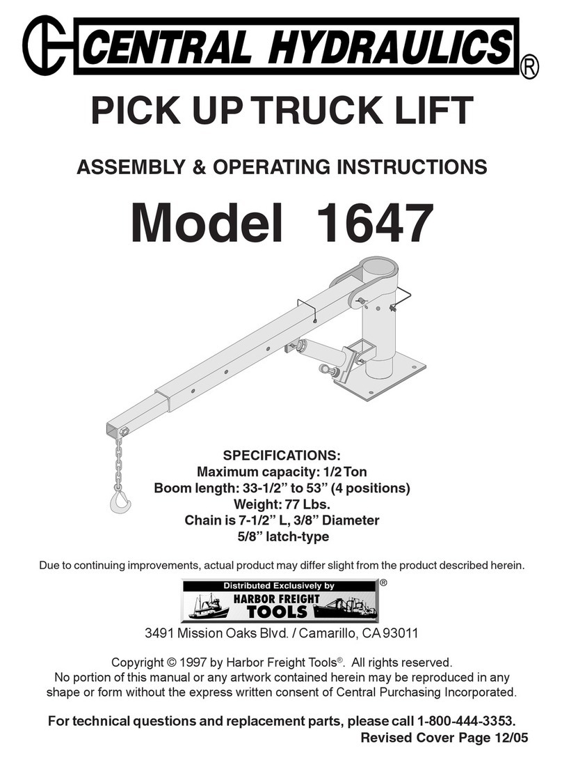 Central Hydraulics 1647 Assembly and operating instructions