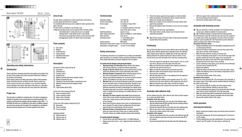DEXAPLAN TA 603 - 10-2006 Operating and safety instructions DEXAPLAN TA 603 - 10-2006 Operating and safety instructions