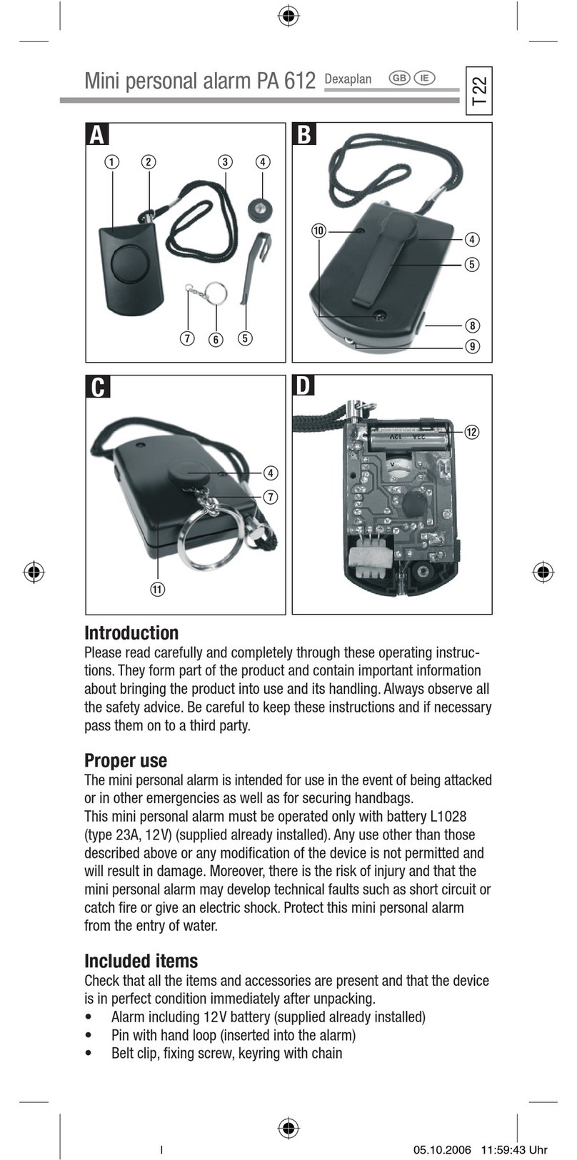 DEXAPLAN PA 612 - 8-2006 operating instructions