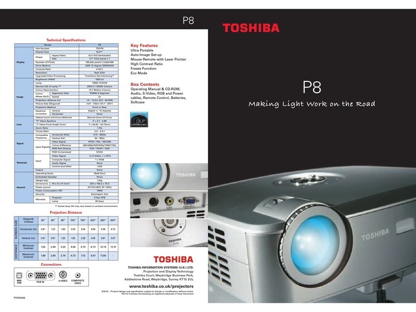 Toshiba TDP-P8 User manual