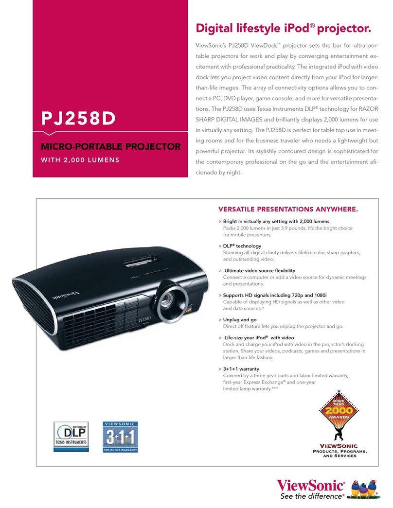 ViewSonic PJ258D - XGA DLP Projector User manual